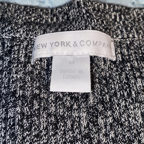 COPY - New York & Company ribbed fitted lace up Merle grey top lightweight swea… - Picture 5 of 10